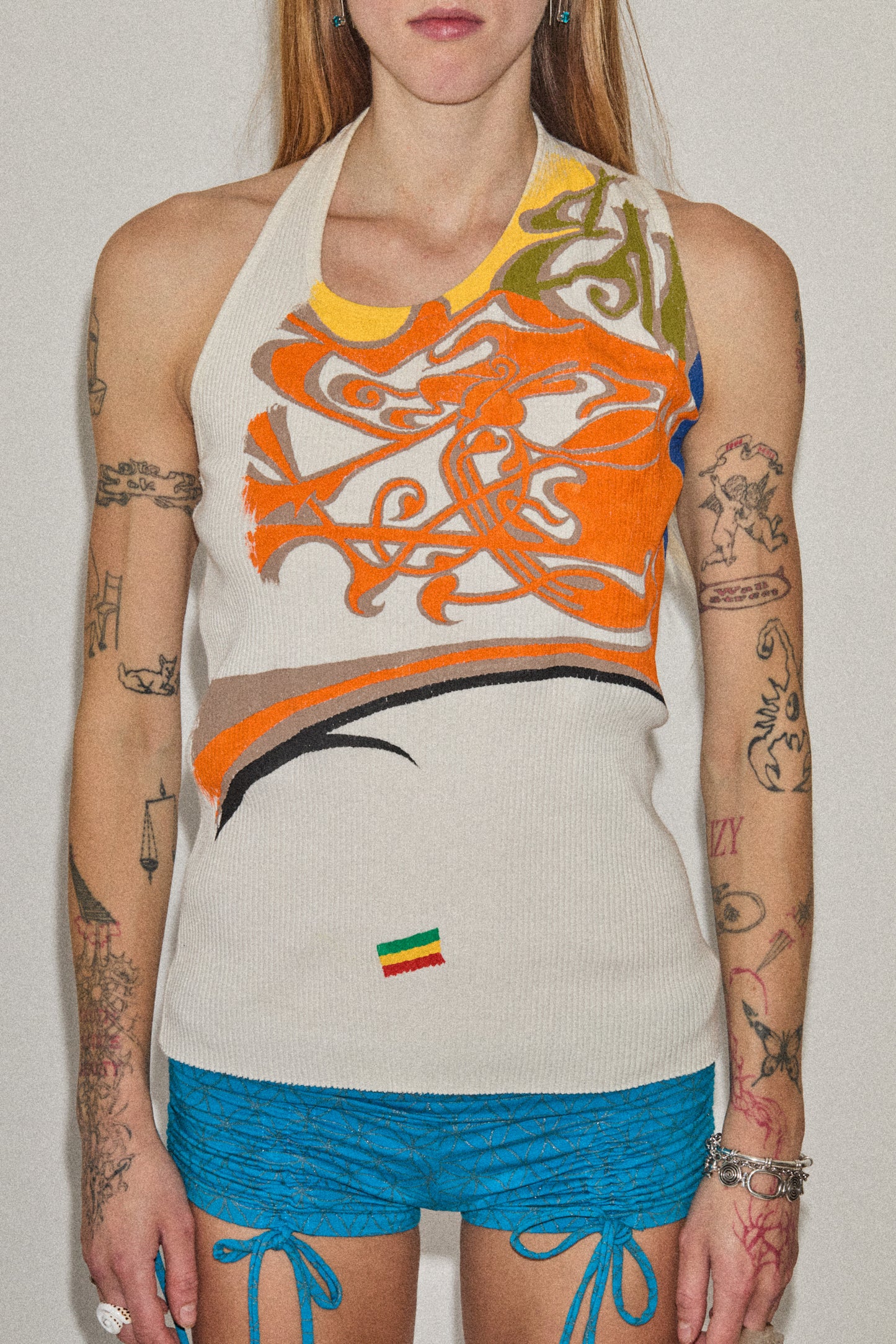 HAND PAINTED HELMUT LANG TANK TOP