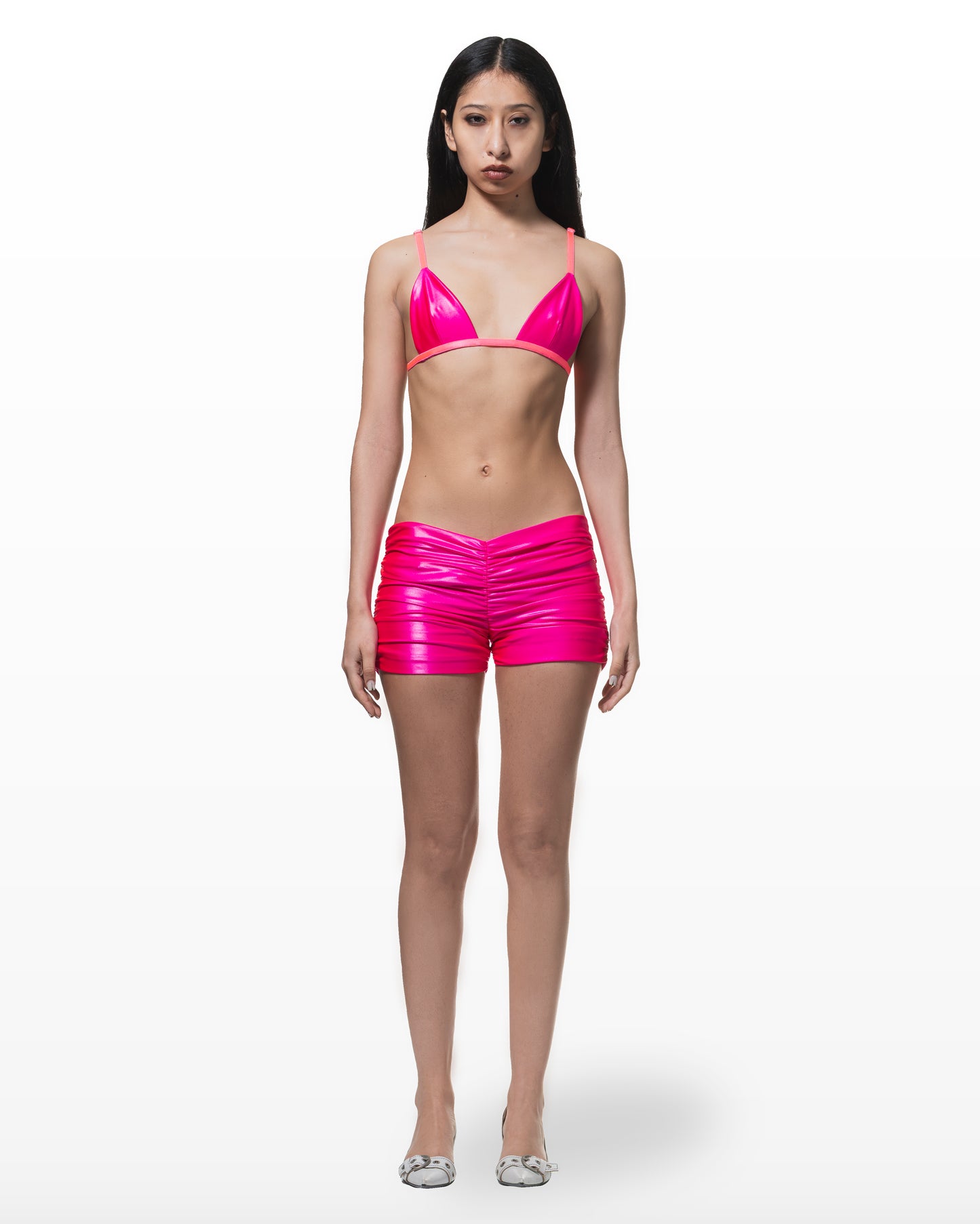 Pink mini shorts