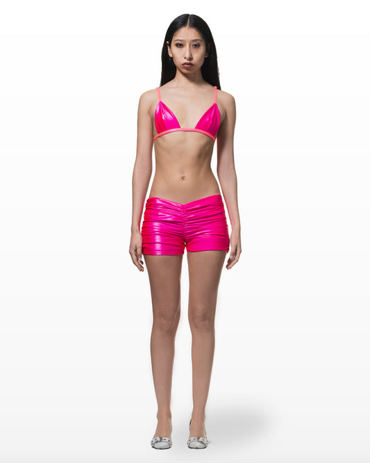 Pink mini shorts