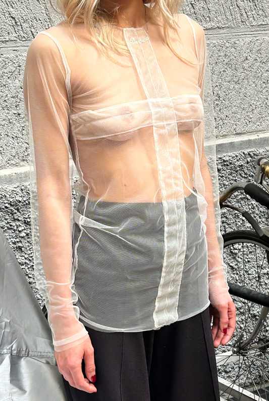 CROSS MESH LONG SLEEVE