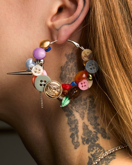 BUTTON EARRINGS