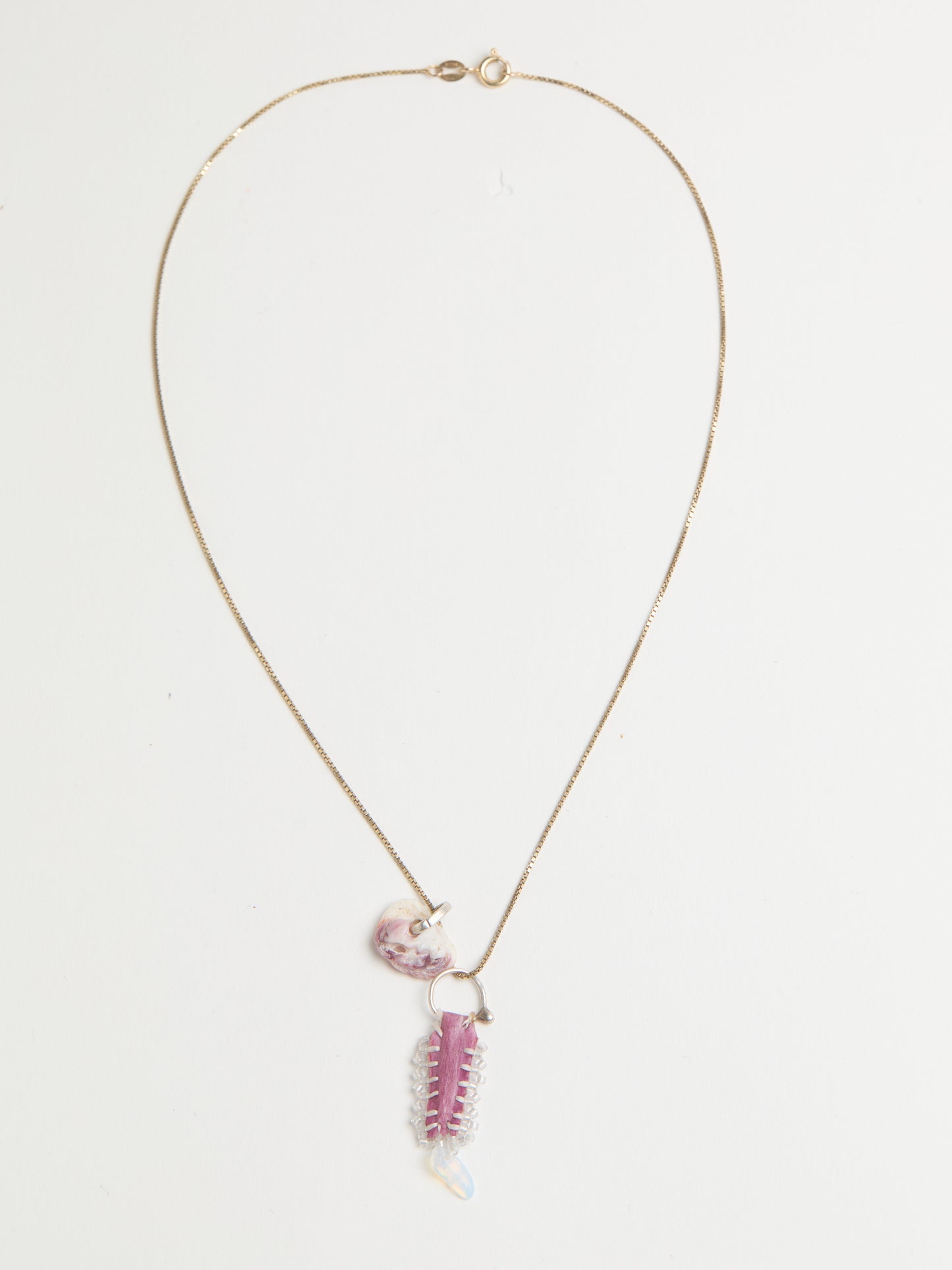 PINK SHELL TALISMAN NECKLACE