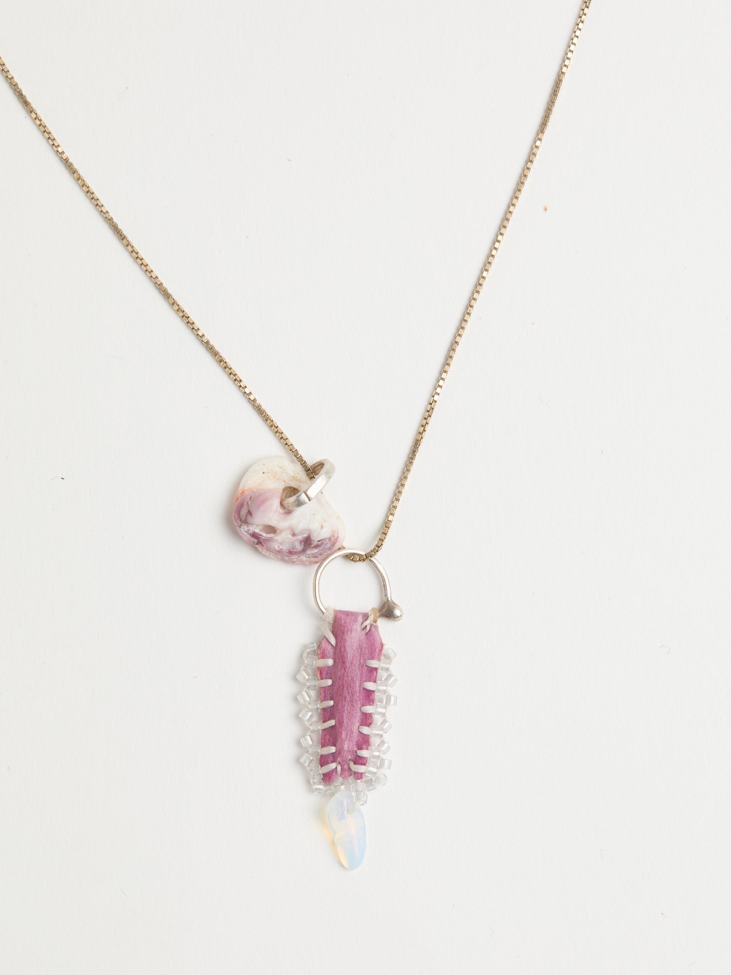 PINK SHELL TALISMAN NECKLACE