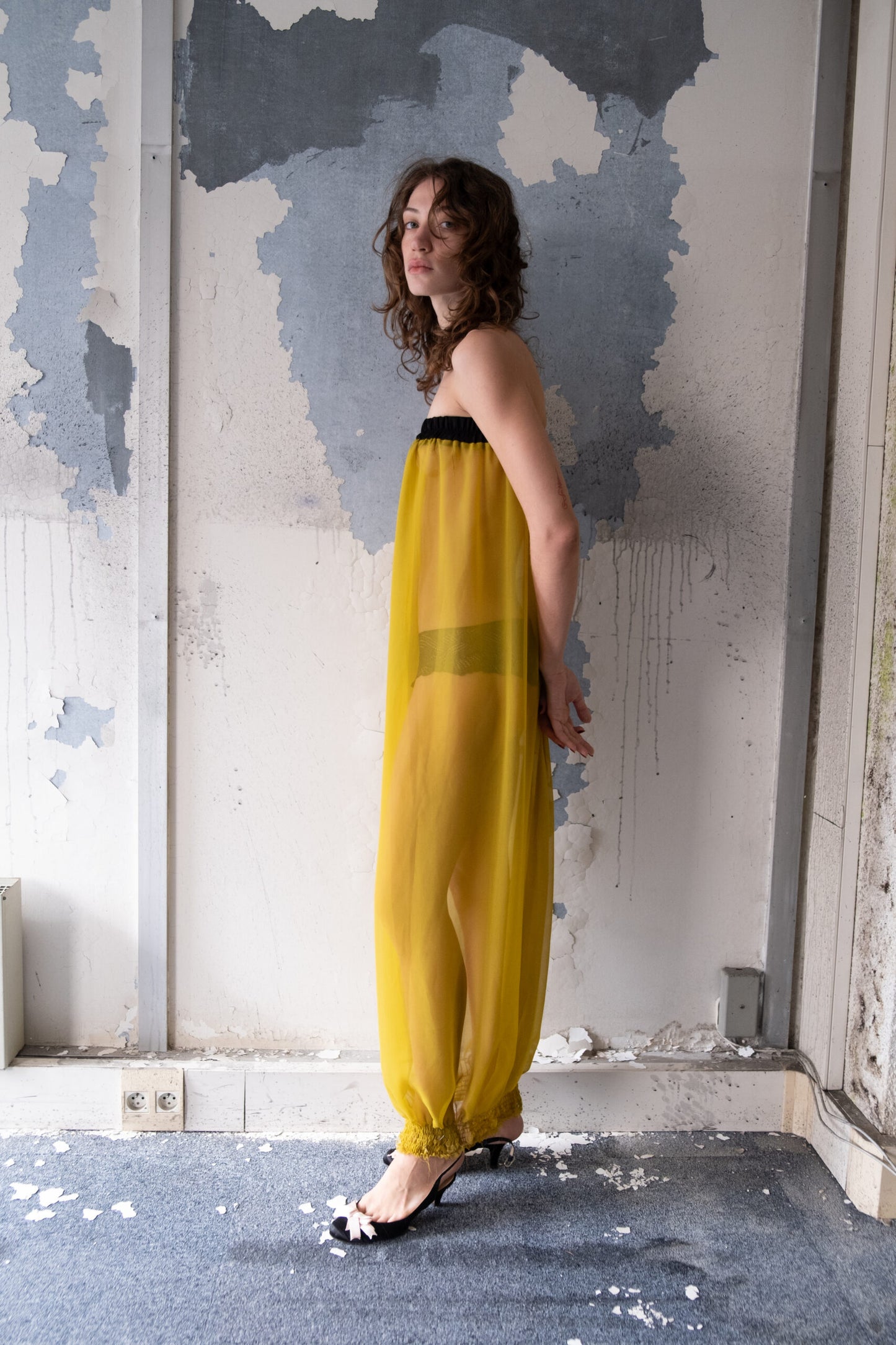 CHIFFON TUBE DRESS