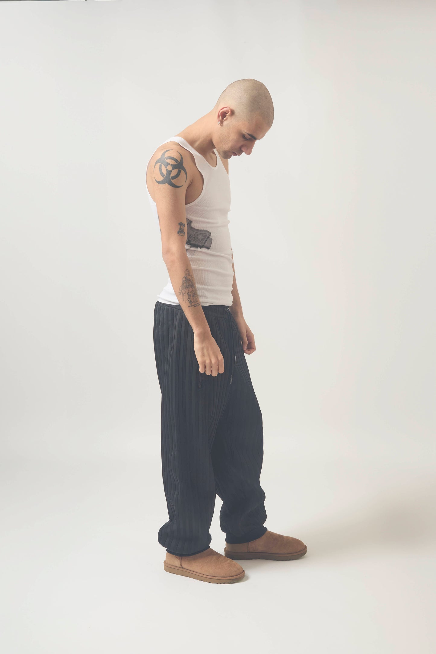 STRIPED TRACK PANTS