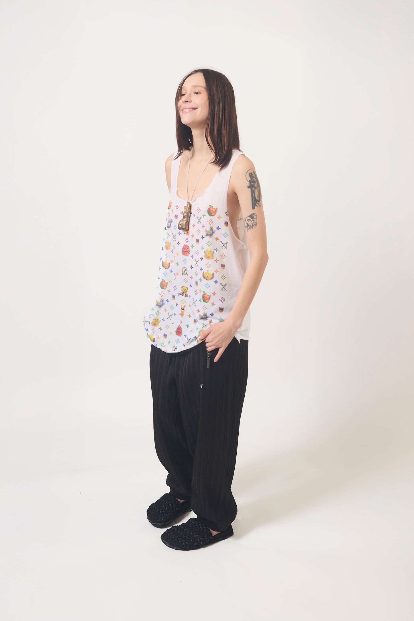 STRIPED TRACK PANTS