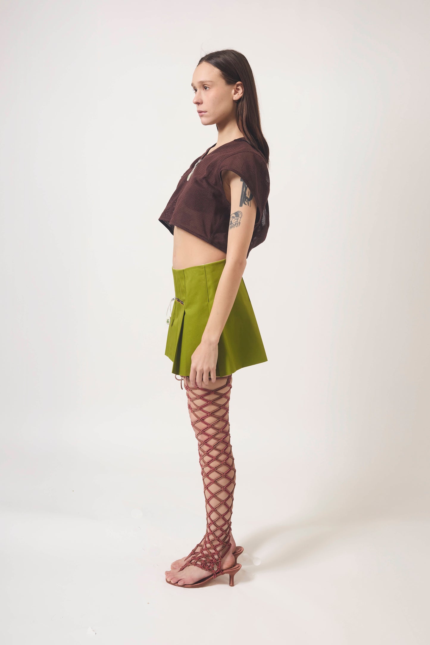 GREEN MINI SKIRT