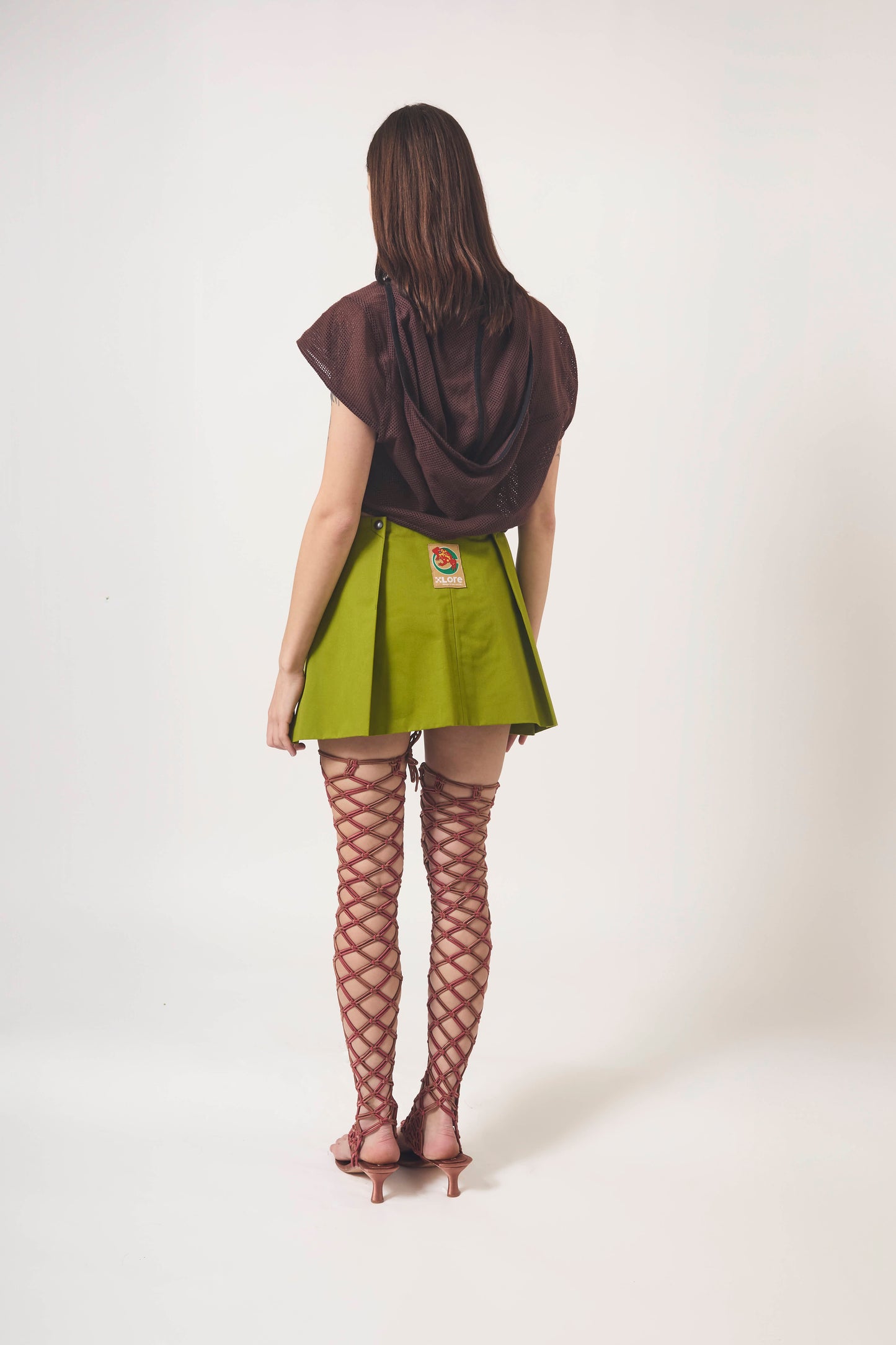 GREEN MINI SKIRT