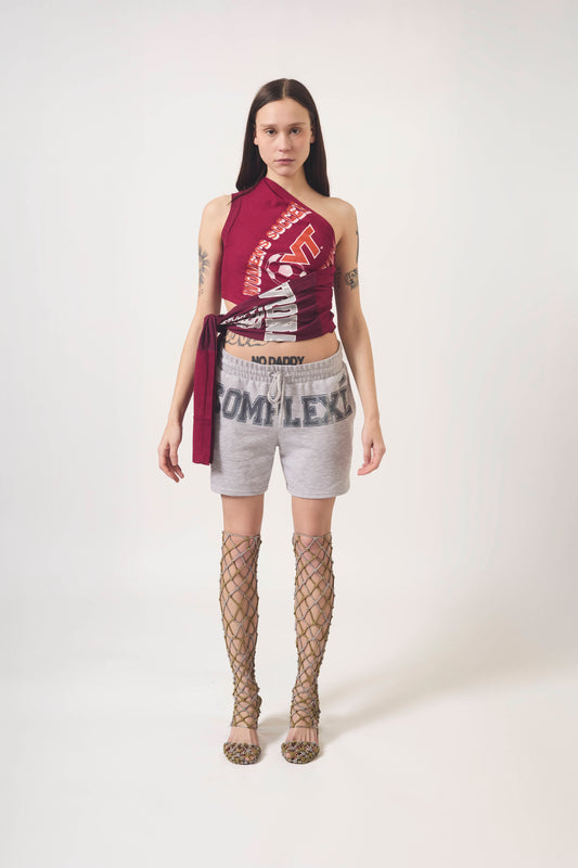 BURGUNDY WRAPAROUND TOP