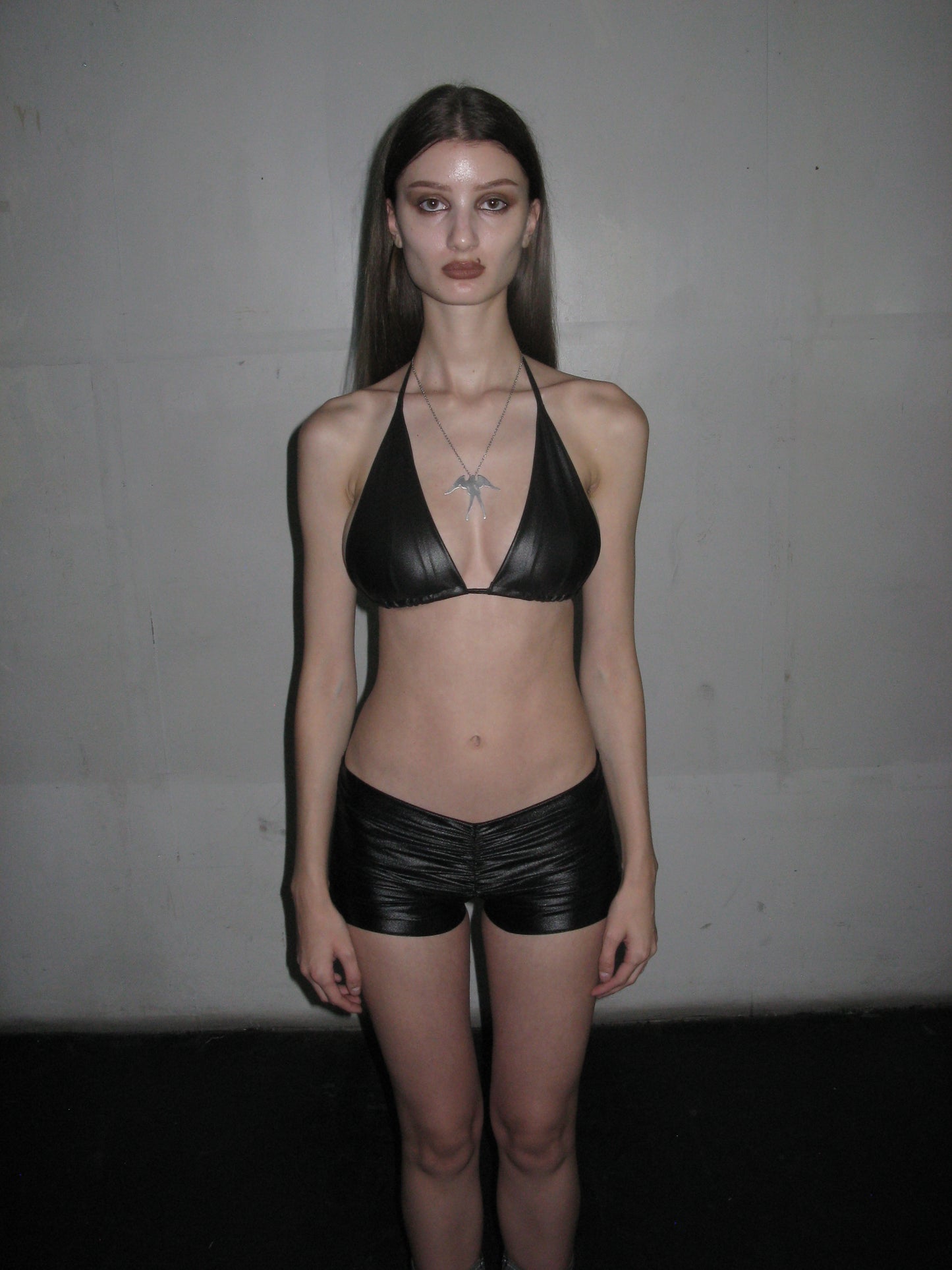 Black mini shorts