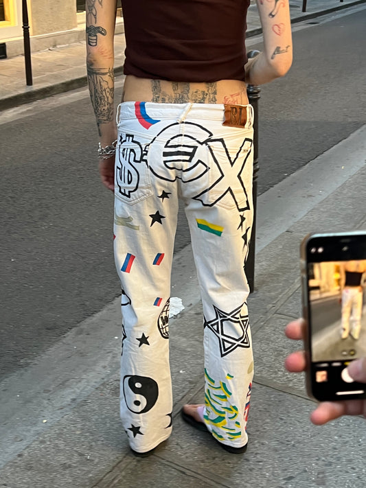 HAND PAINTED JEANS