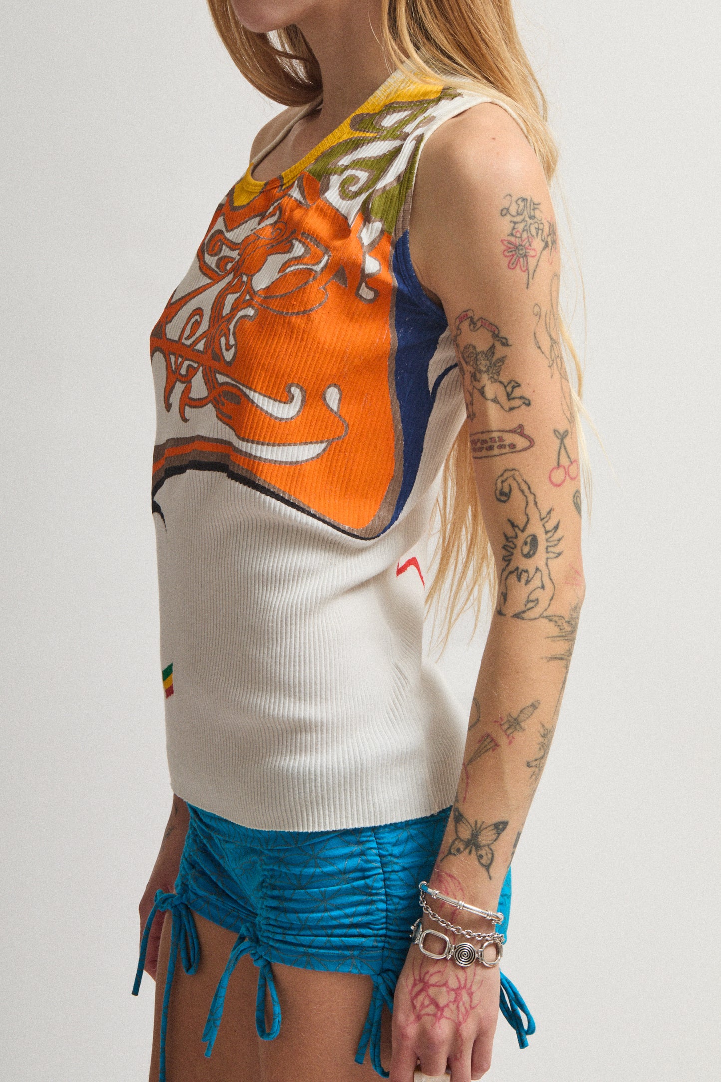 HAND PAINTED HELMUT LANG TANK TOP