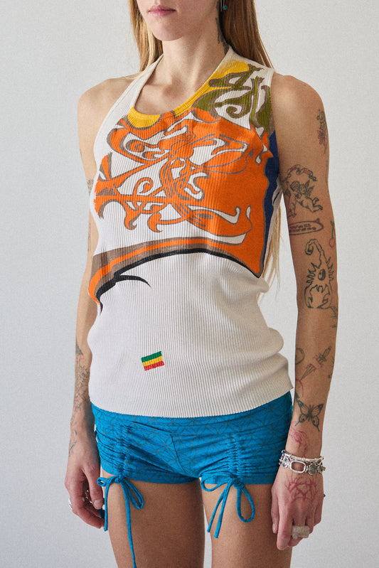 HAND PAINTED HELMUT LANG TANK TOP