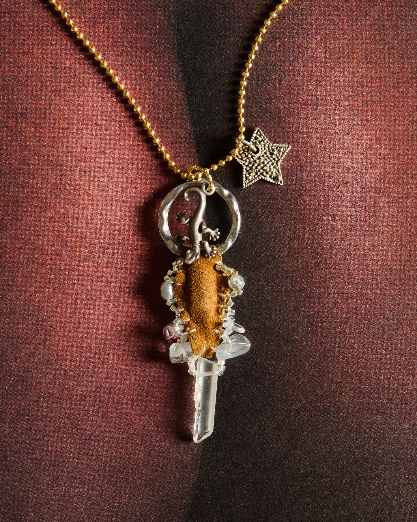 BABY LIZARD NECKLACE.