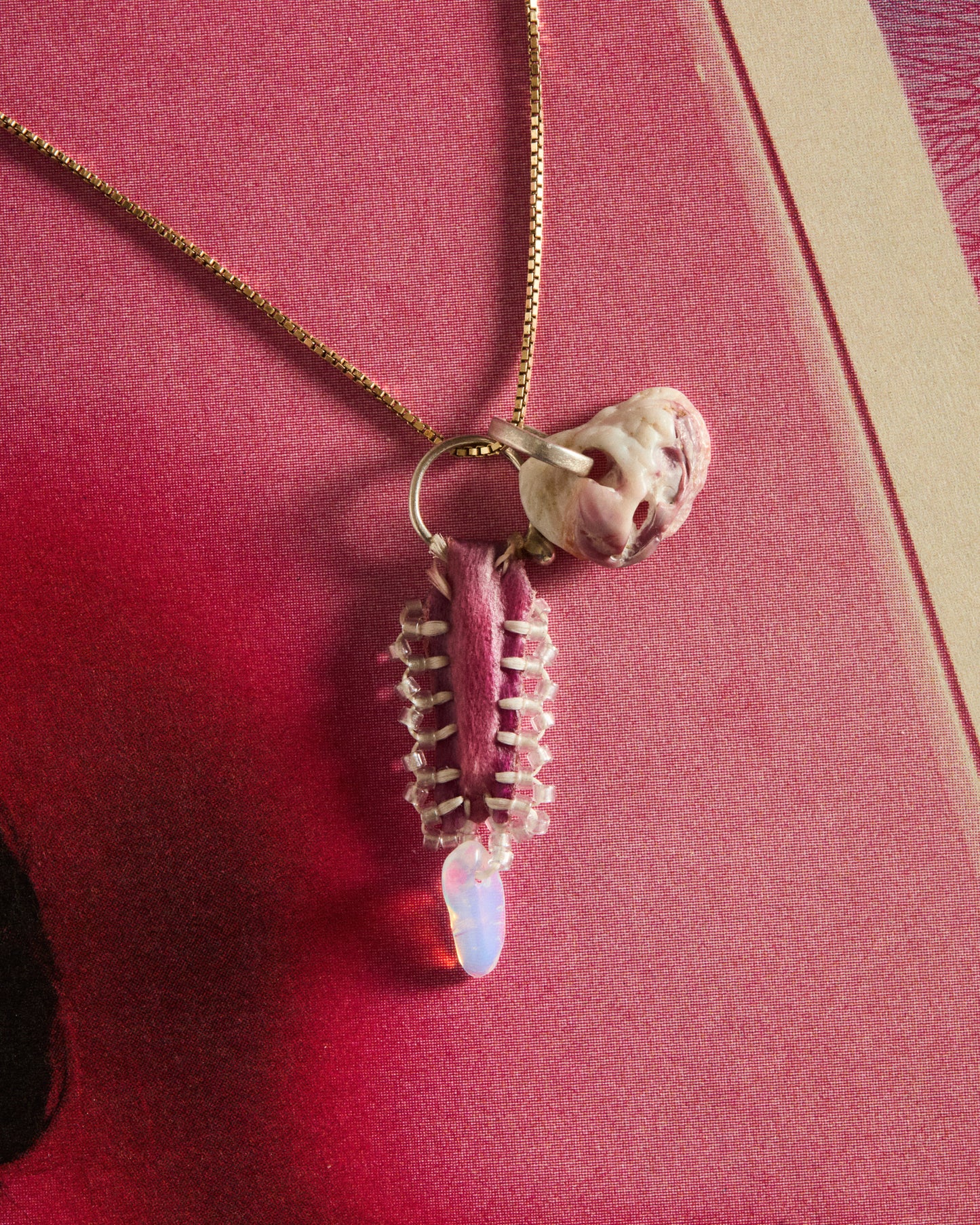 PINK SHELL TALISMAN NECKLACE