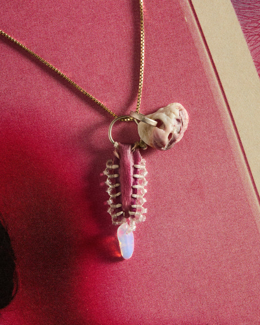 PINK SHELL TALISMAN NECKLACE