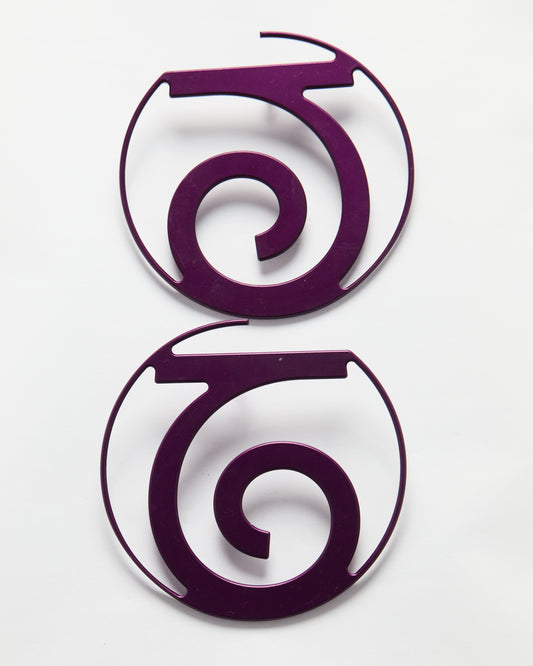 PURPLE LOGO EARRINGS