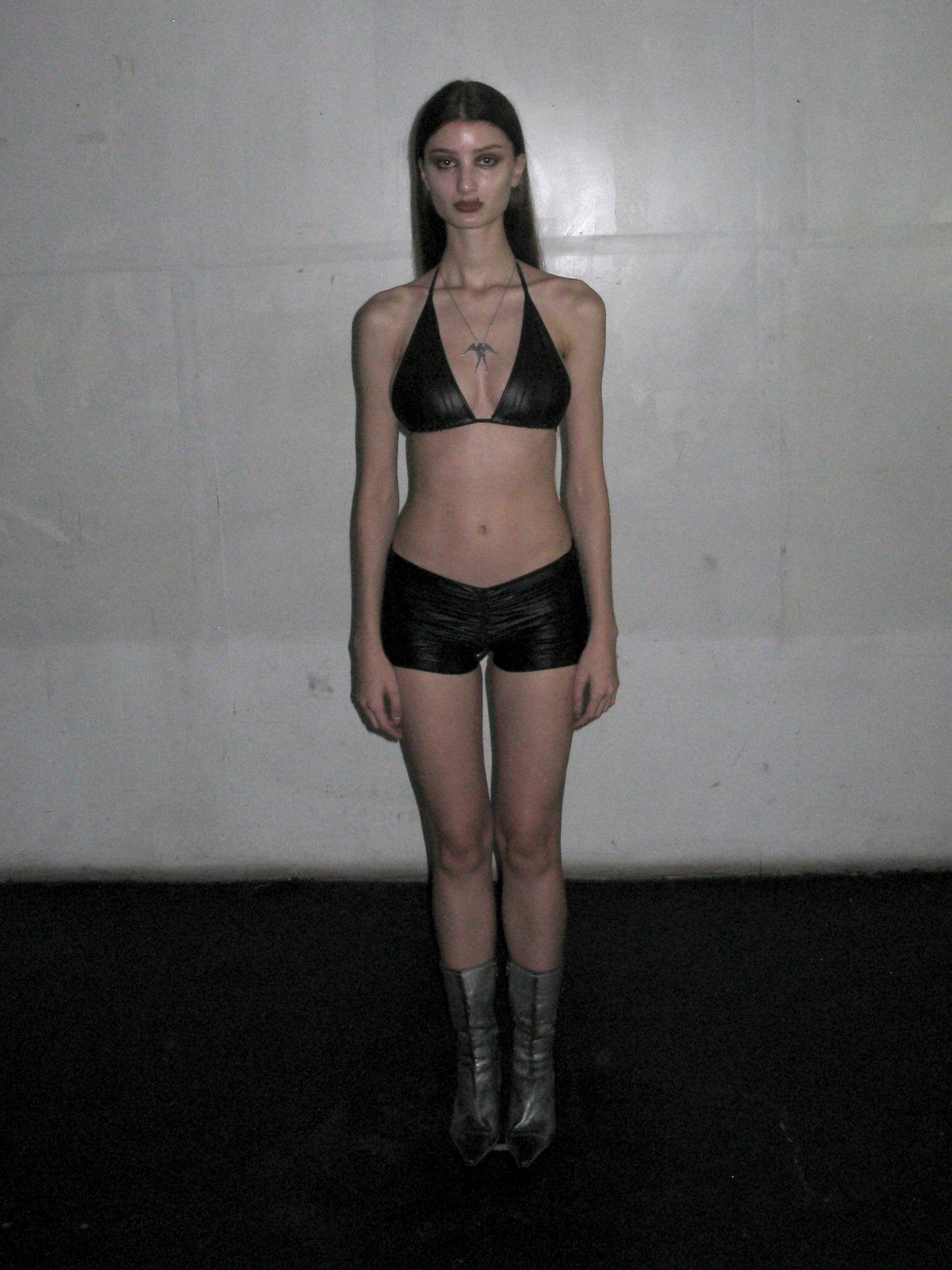 Black mini shorts