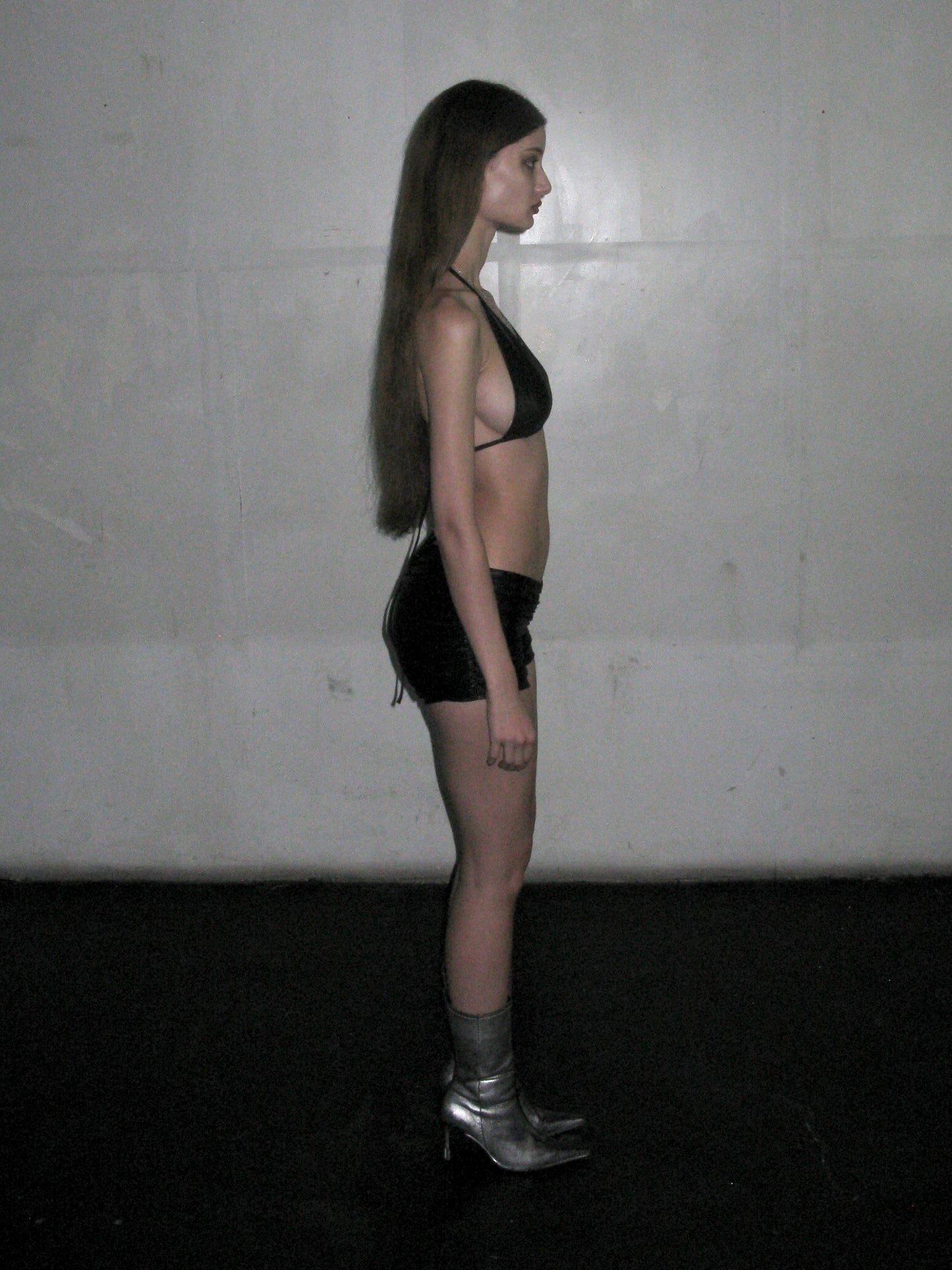 Black mini shorts