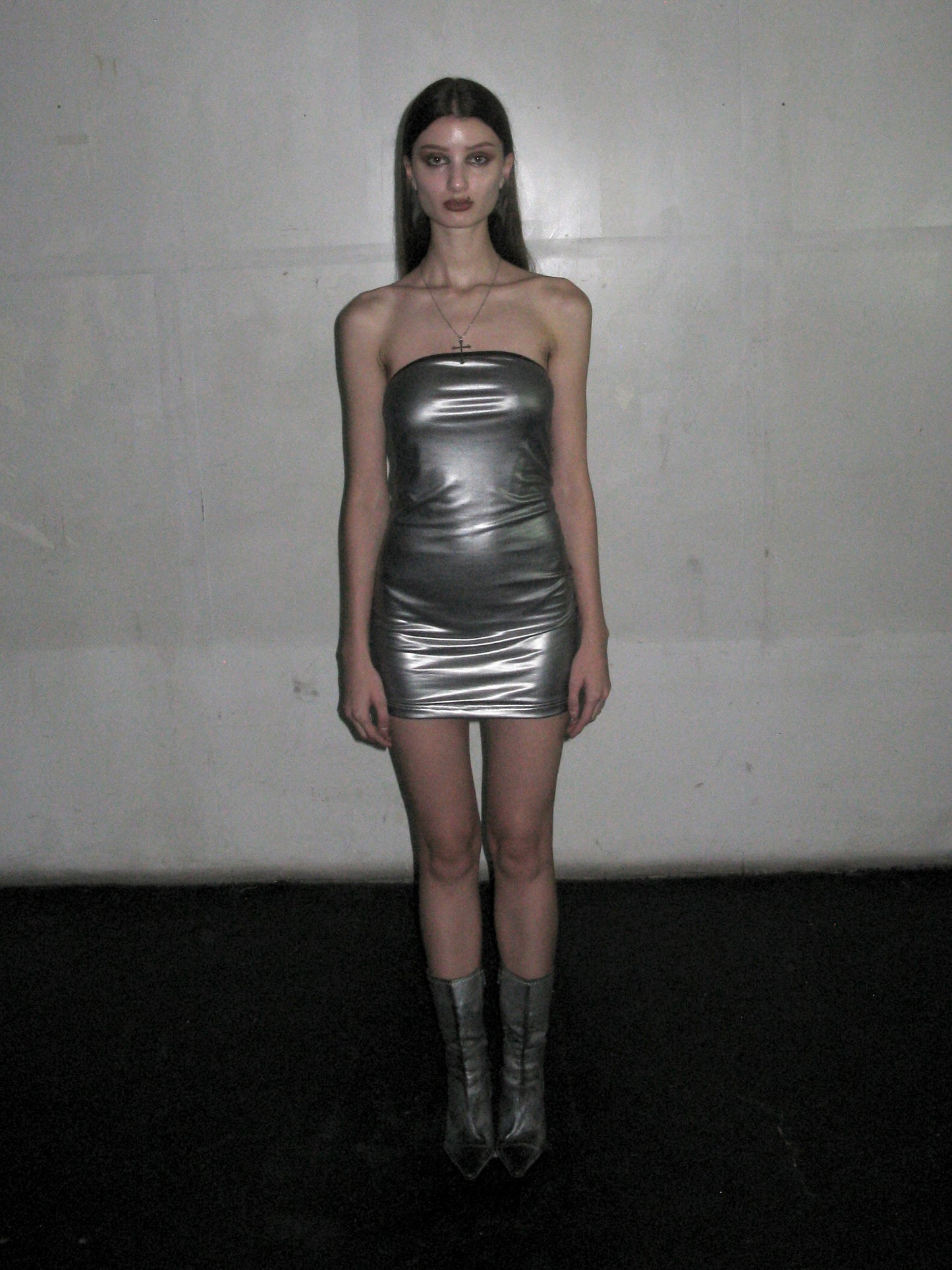 Silver tube dress