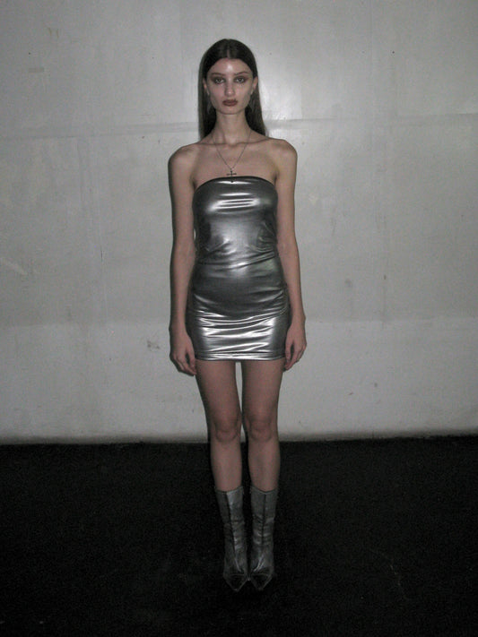 Silver tube dress